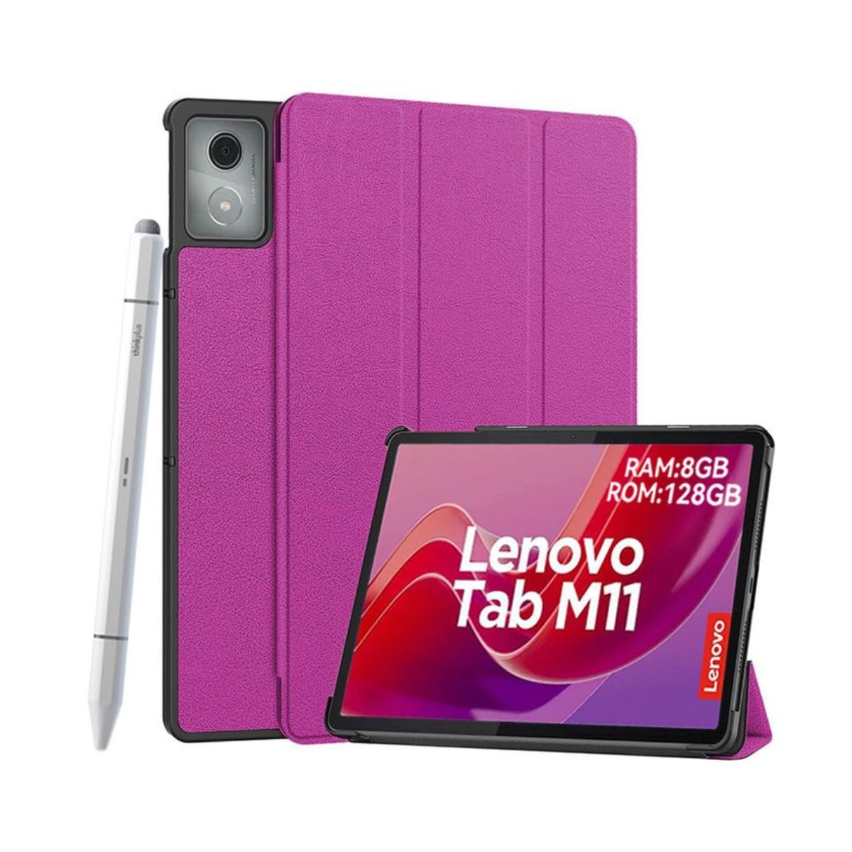 Tablet Lenovo M11 8GB+128GB WiFi + Lápiz + Case Púrpura