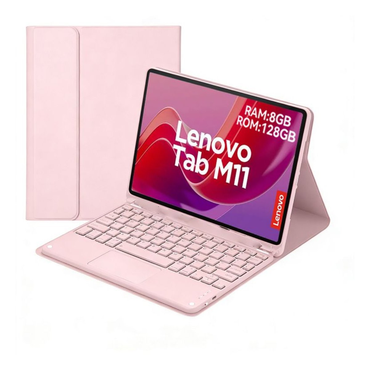 Tablet Lenovo M11 K10 8GB+128GB WiFi 11+Teclado Rosa+Lápiz táctil