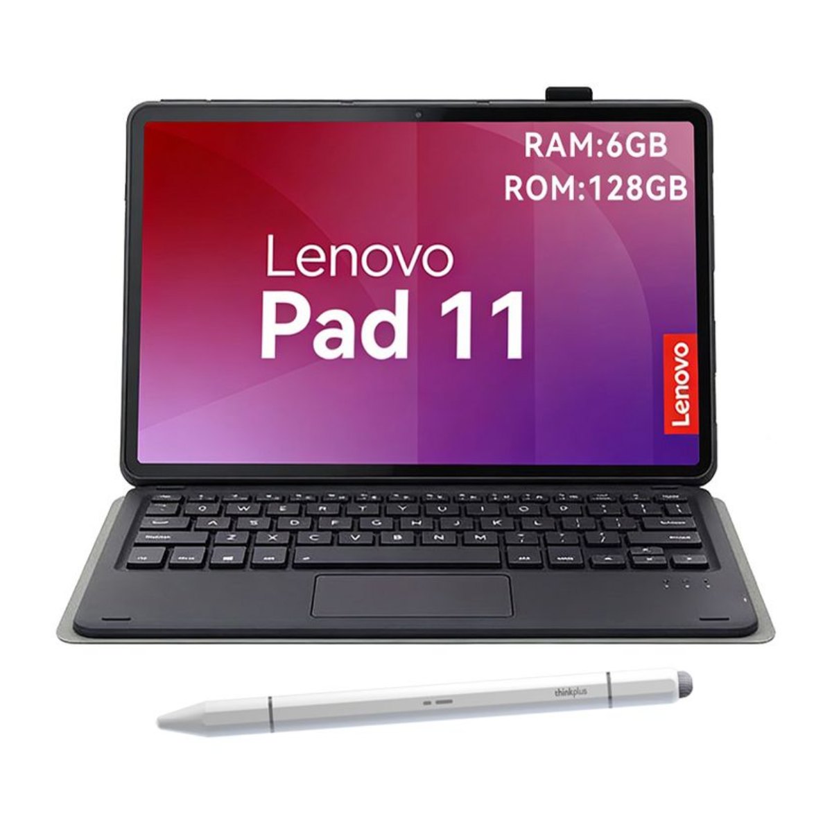 Tablet Lenovo Pad 11 2025 6+128GB 11" WIFI 2.5K-Gris+Teclado Negro+Lápiz táctil