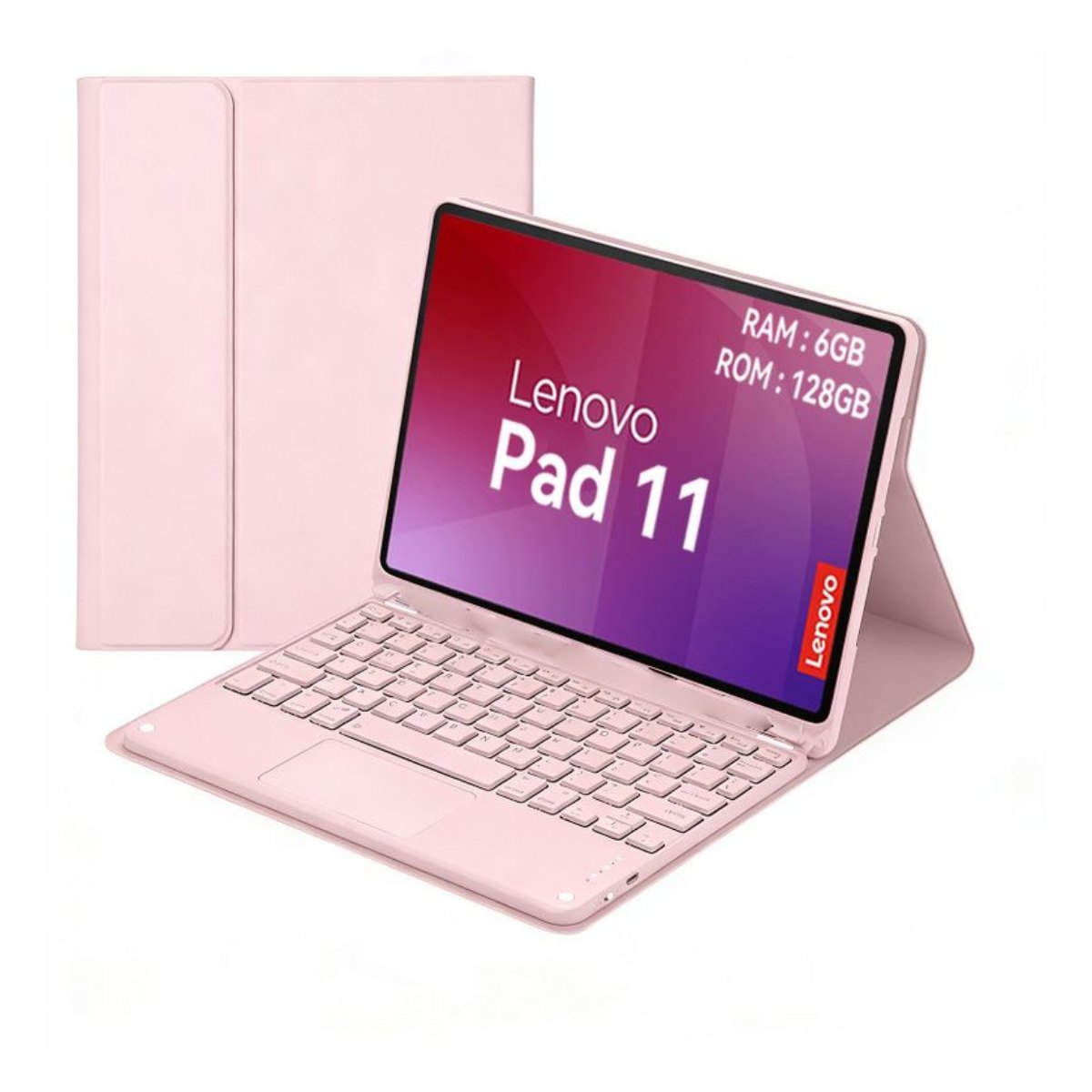 Tablet Lenovo Pad 11 2025 6+128GB 11" WIFI 2.5K-Gris+Teclado Rosa+Lápiz táctil