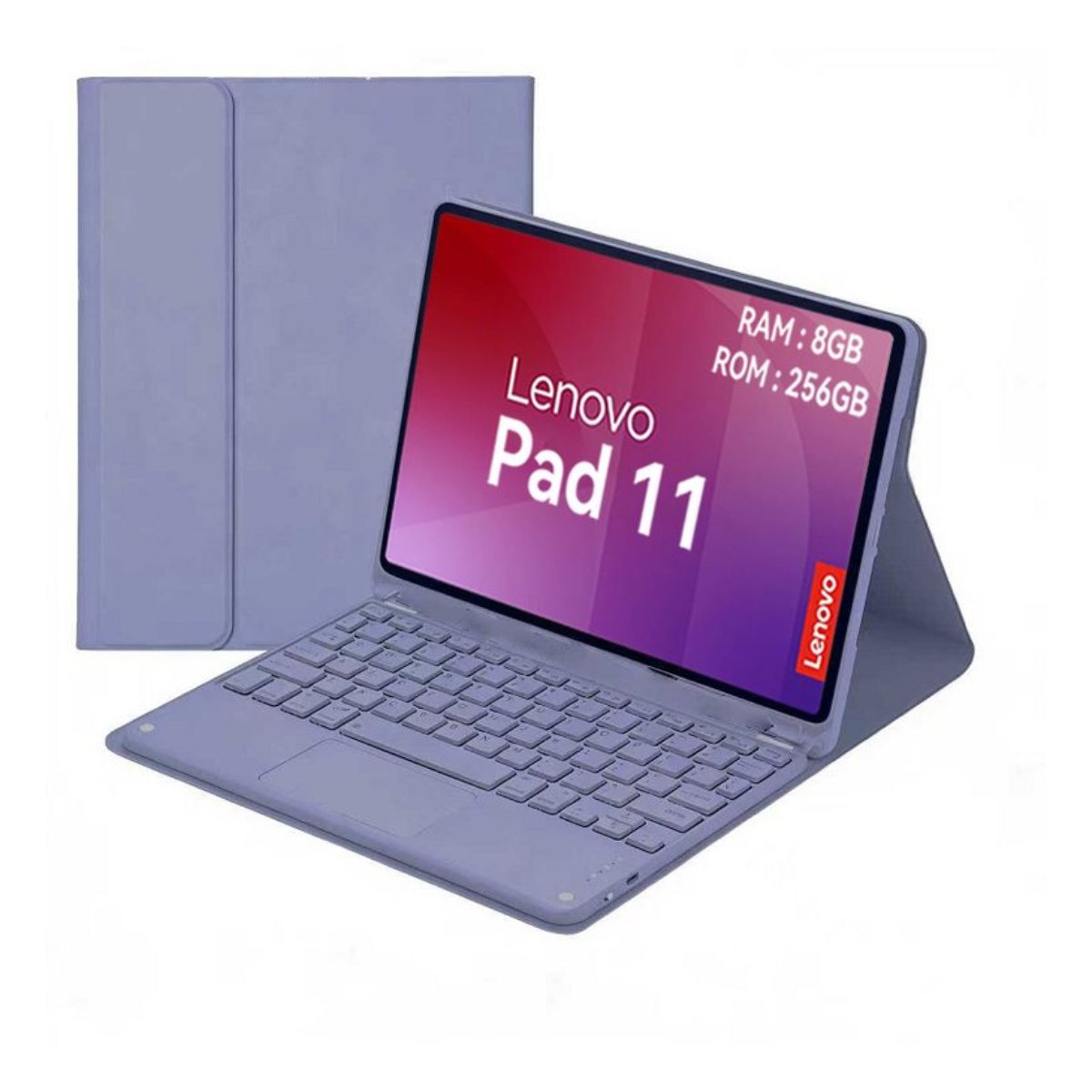 Tablet Lenovo Pad 11 2025 8+256GB 11" WIFI 2.5K-Gris+Teclado Púrpura+Lápiz táctil