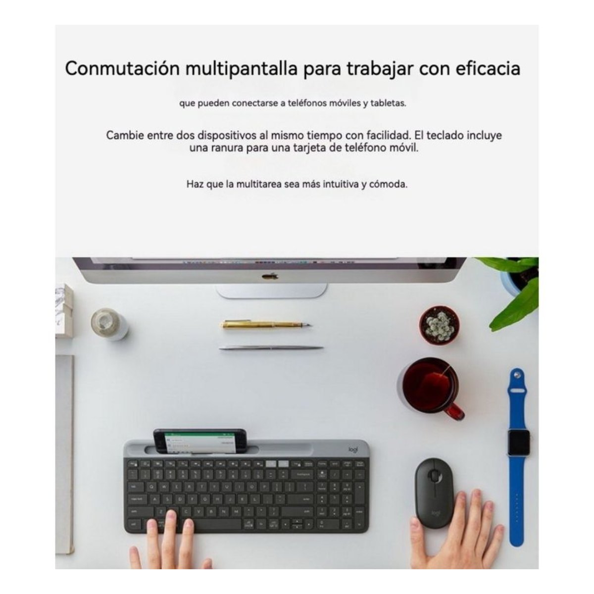 Teclado Logitech K580 Bluetooth multidispositivo Negro