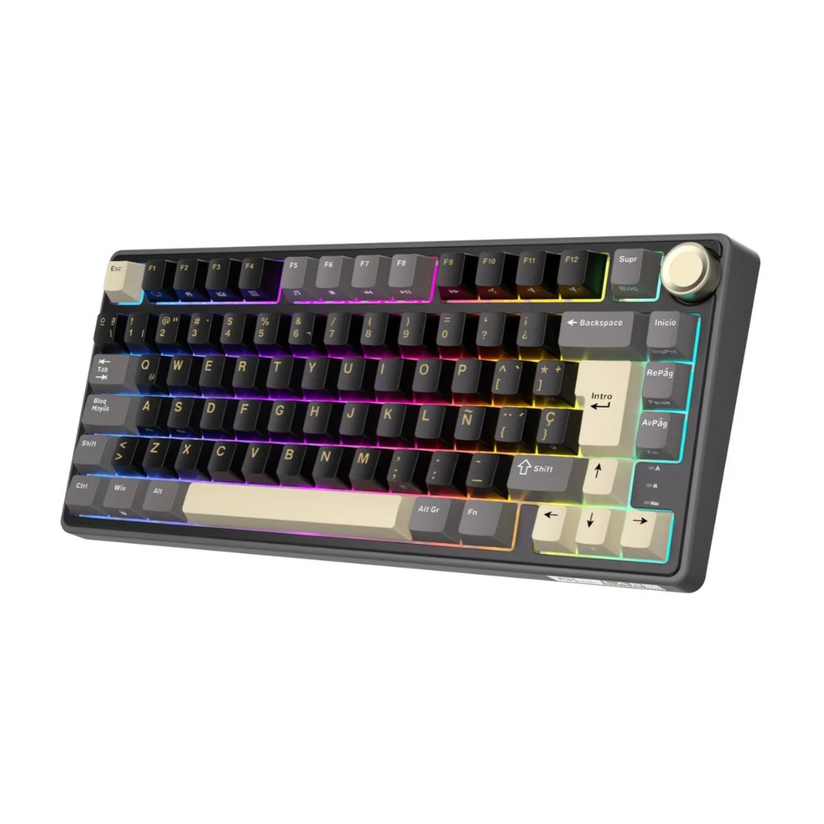 Teclado Mecánico Gamer Compacto RK R75 Phantom Switch Silver RGB Español