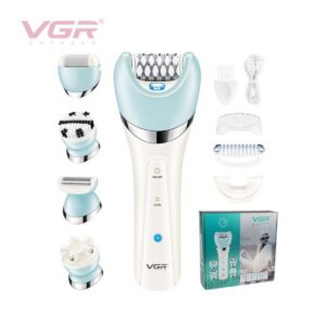 VGR 5EN1 Depiladora eléctrica para el cabello para mujer Blanco