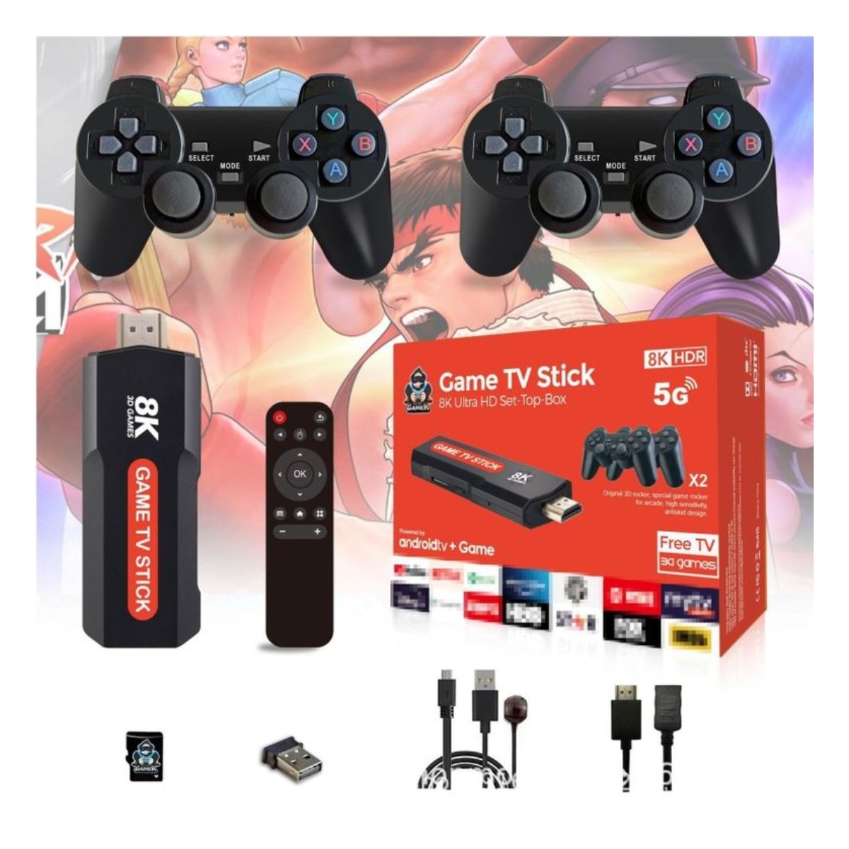X2 plus 8k retro Game stick videojuego doméstico de alta definición