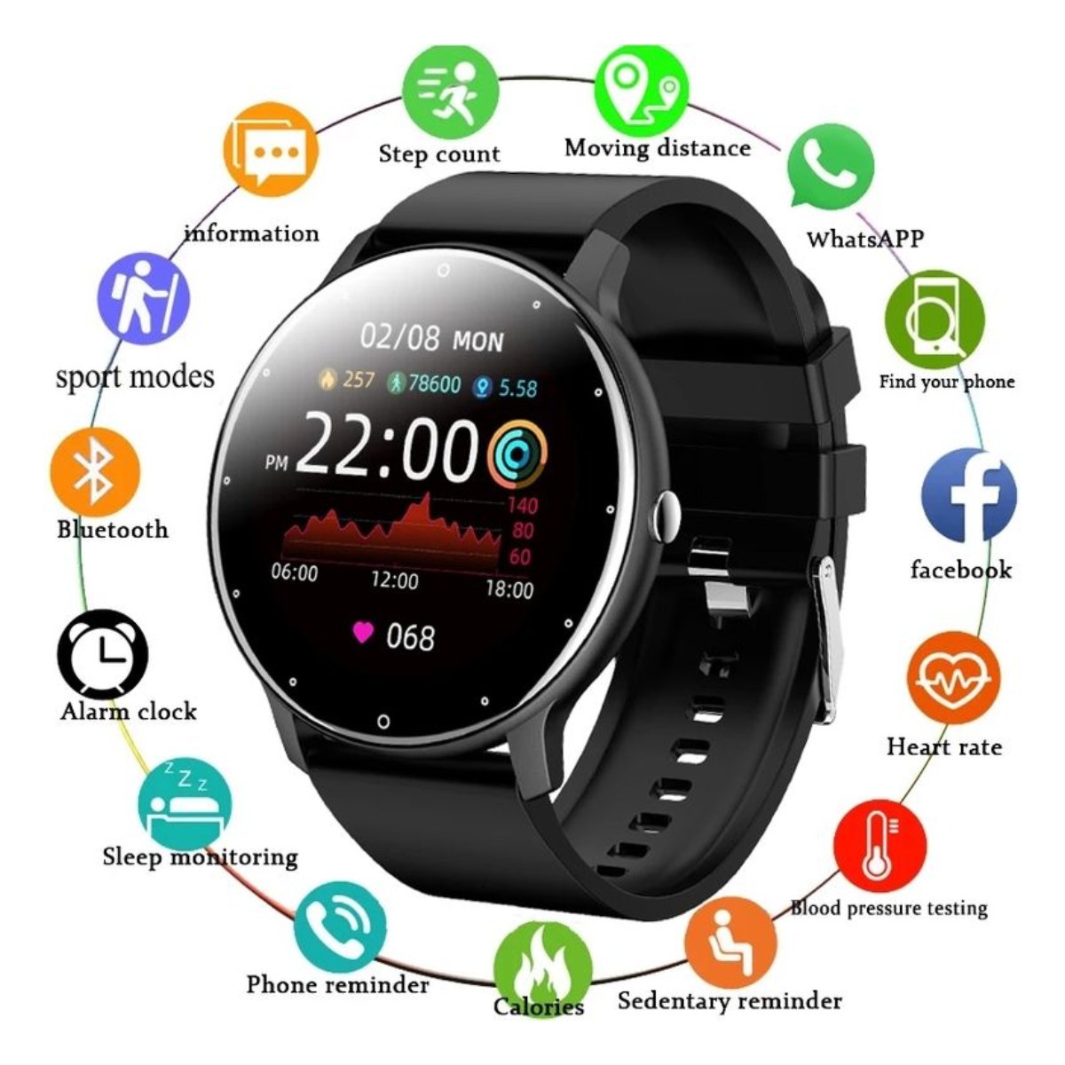 Xiaomi Airdots 2 Tws Audífonos y Toumi Fit 2-B Reloj inteligente y Estuche